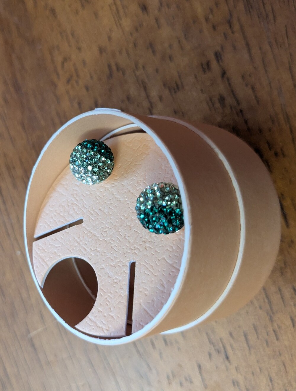 Hilberg & Berk Green Pavé Sparkle Ball Studs